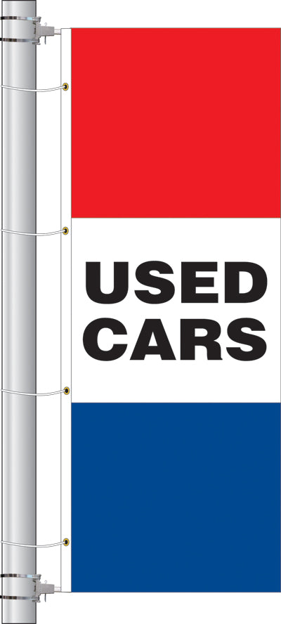 Horizontal Slogan Drape Flags Single Face