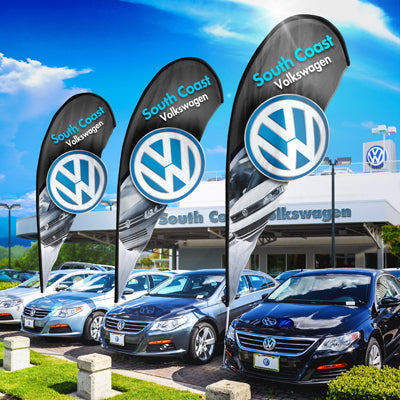 3D Custom Double Sided Teardrop Flag Only 9.8' x 2.25'