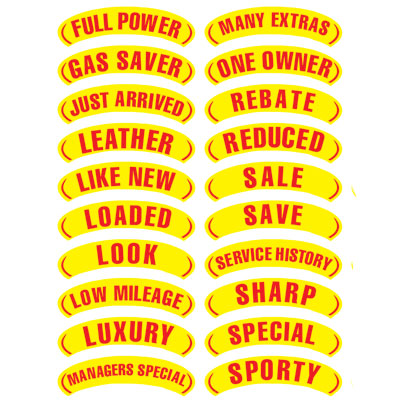 Red & Yellow E-Z Arch Slogan