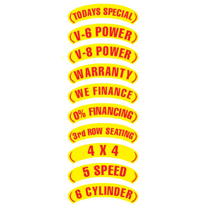 Red & Yellow E-Z Arch Slogan