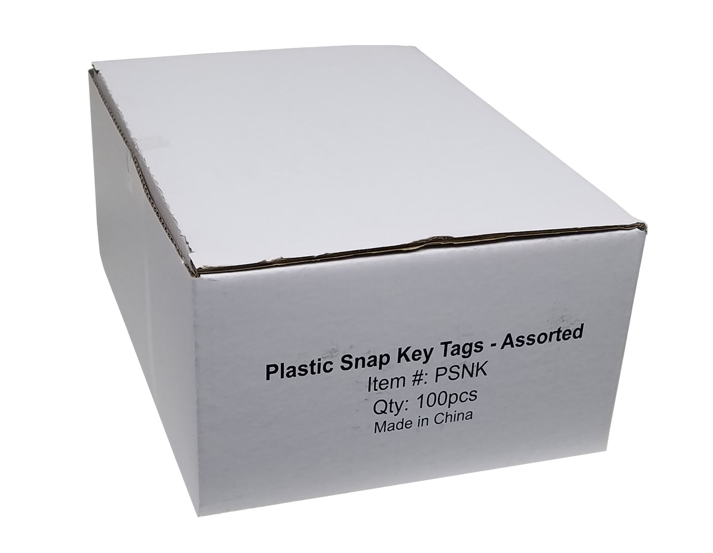 Plastic Key Tags with Split Ring & Label Window (100 Pack)