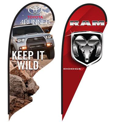 3D Custom Double Sided Teardrop Flag Kit