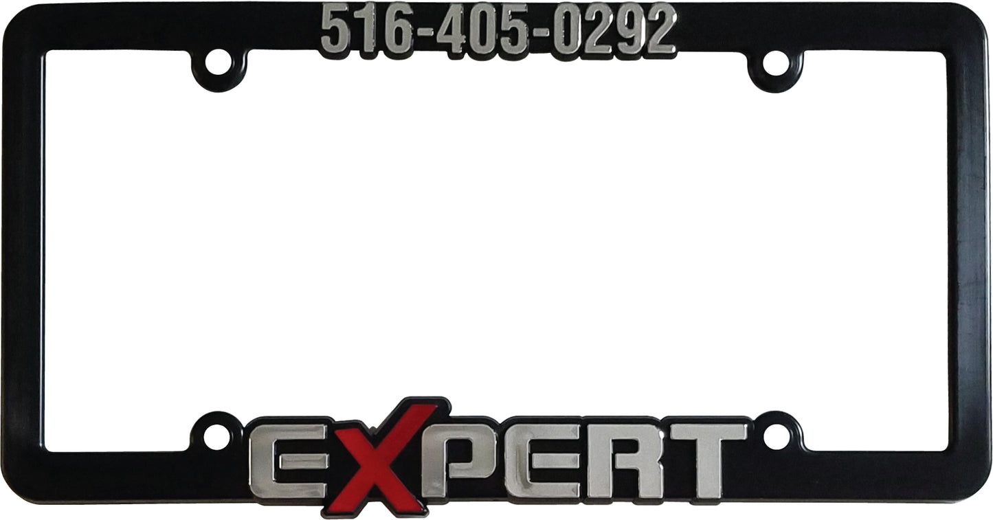 Custom Molded Plastic Car Dealer License Plate Frames (250 Count)