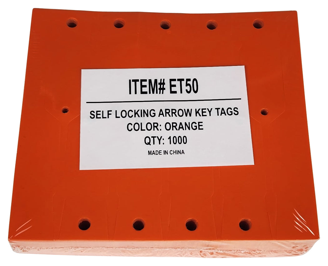 Plastic Key Snap Self Locking Key Tags (1000 Pack)