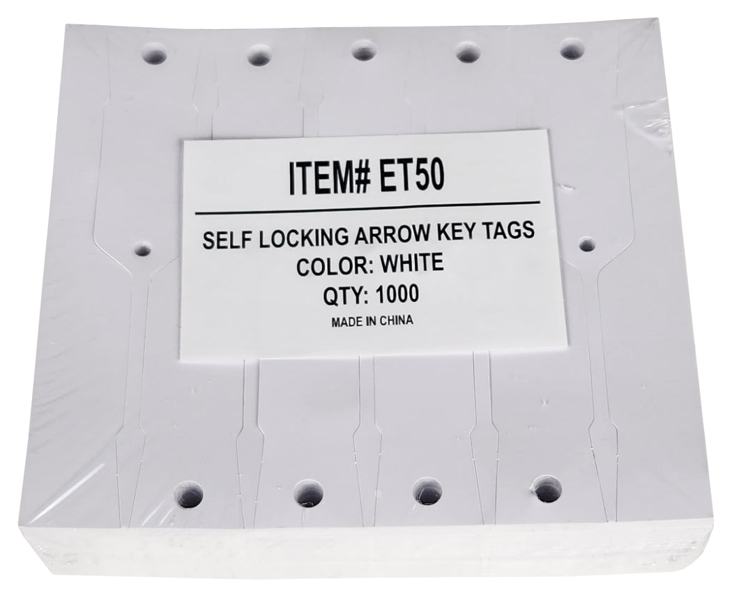 Plastic Key Snap Self Locking Key Tags (1000 Pack)