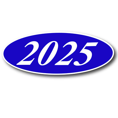 White and Blue E-Z Bold Year Model Signs
