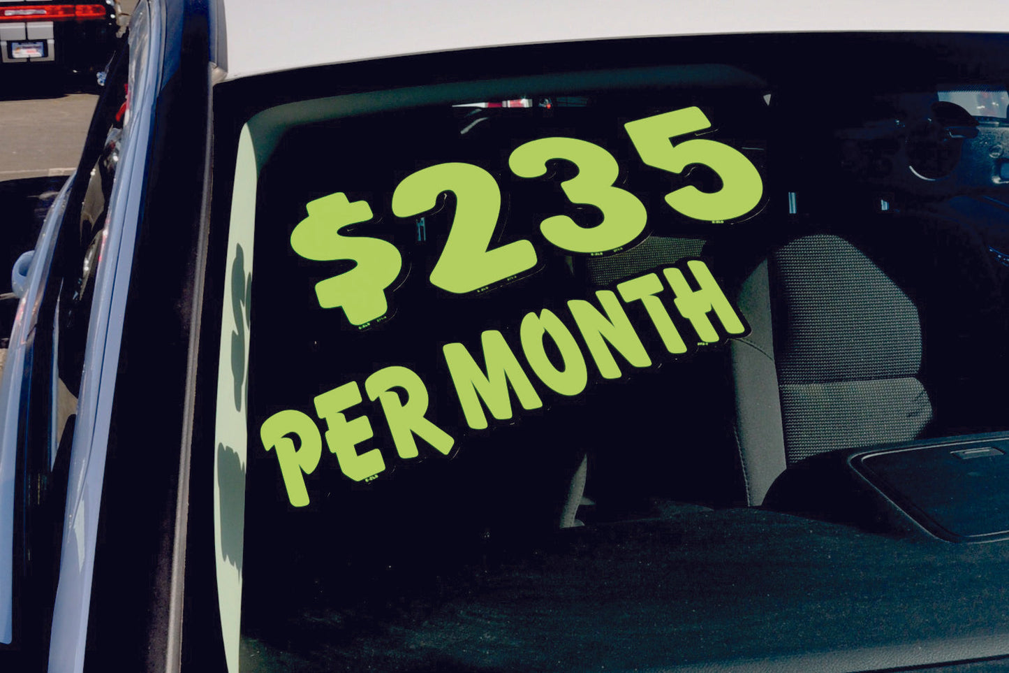 Neon Green Die Cut Numbers