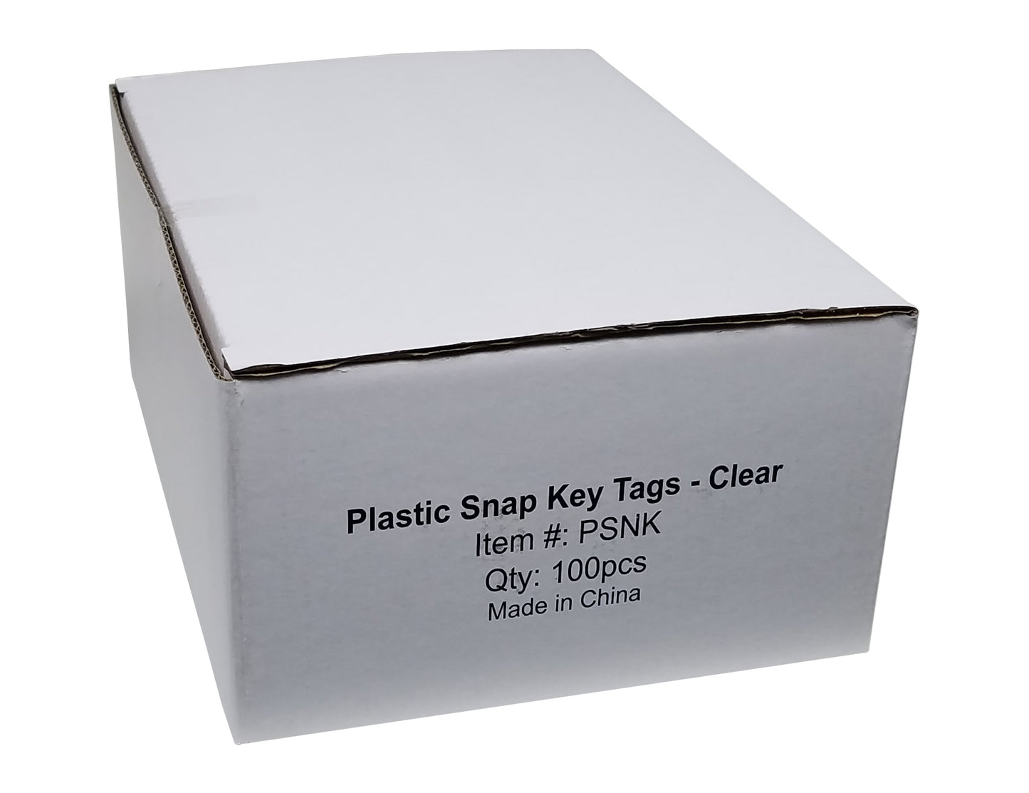 Plastic Key Tags with Split Ring & Label Window (100 Pack)