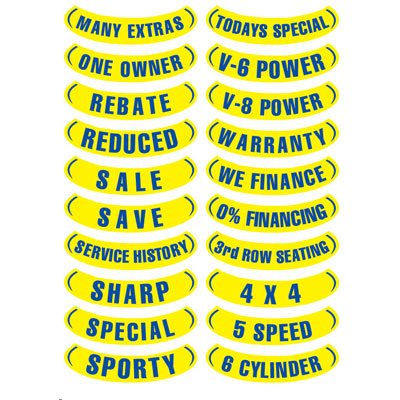 Blue & Yellow E-Z Arch Slogan