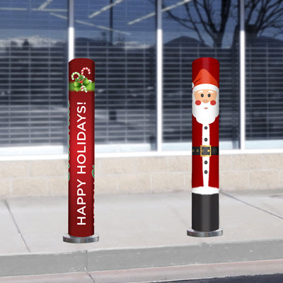 Holiday Bollard Covers (Standard Size 4' x 4.5")