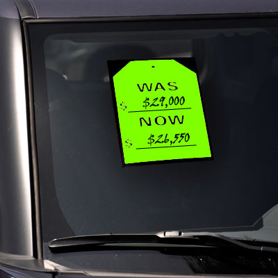 Stick-On Tag Style Price Decal (dozen per pack) - Chartreuse