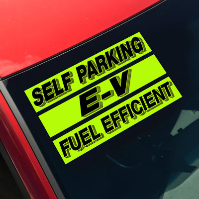 15" Chartreuse Adhesive Windshield Slogans