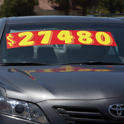 11 1/2" Yellow & Red Windshield Numbers Kit (20 doz)