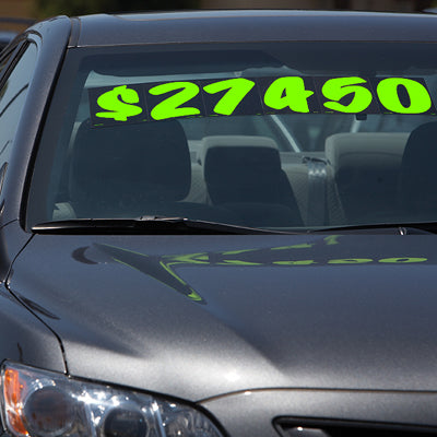 Neon Green Designer Numbers