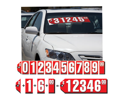 Extra Large Red Tag Numbers