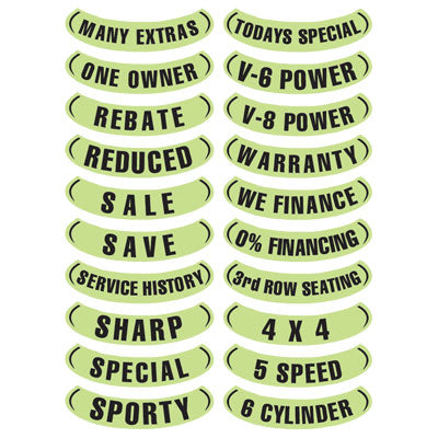 Chartreuse & Black E-Z Arch Slogan