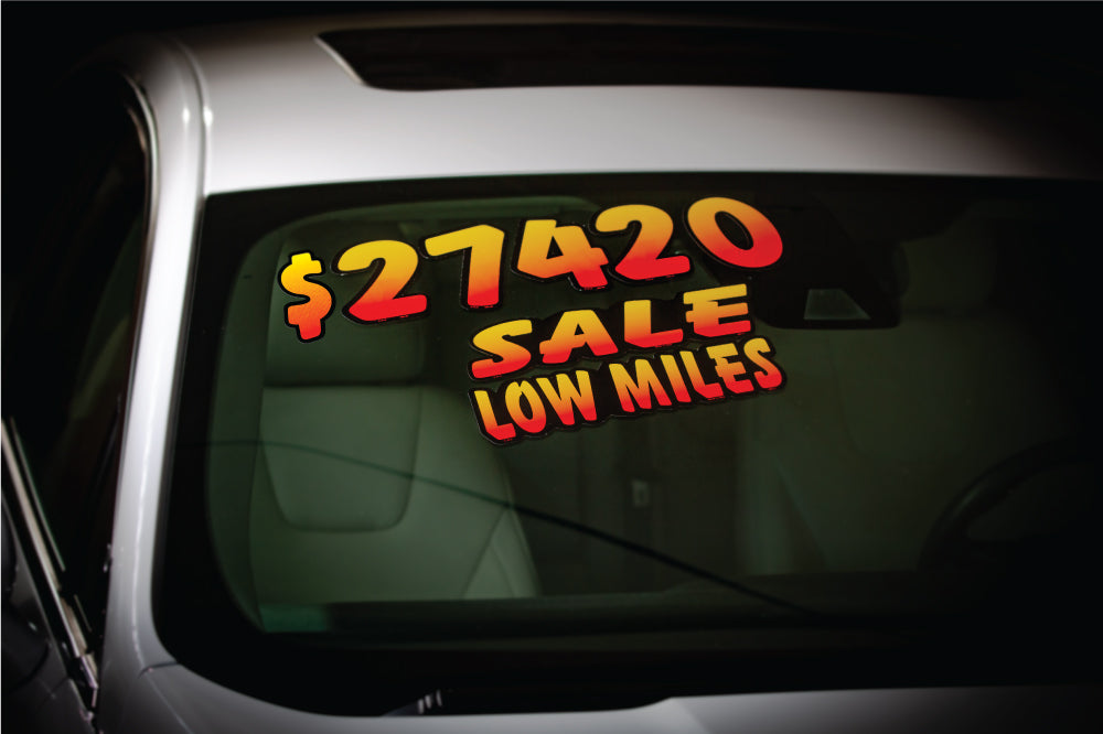 Red Fade To Yellow Die Cut Numbers