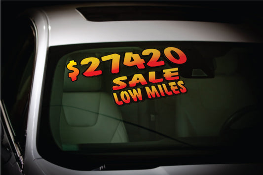 Red Fade To Yellow Die Cut Numbers