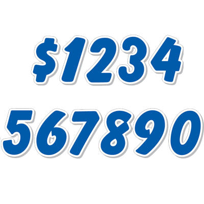 Die Cut Graphic Windshield Numbers - Blue