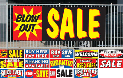 E-Z Giant Fence Cloth Banners