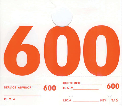 Service Contral Tags (1000 per box)