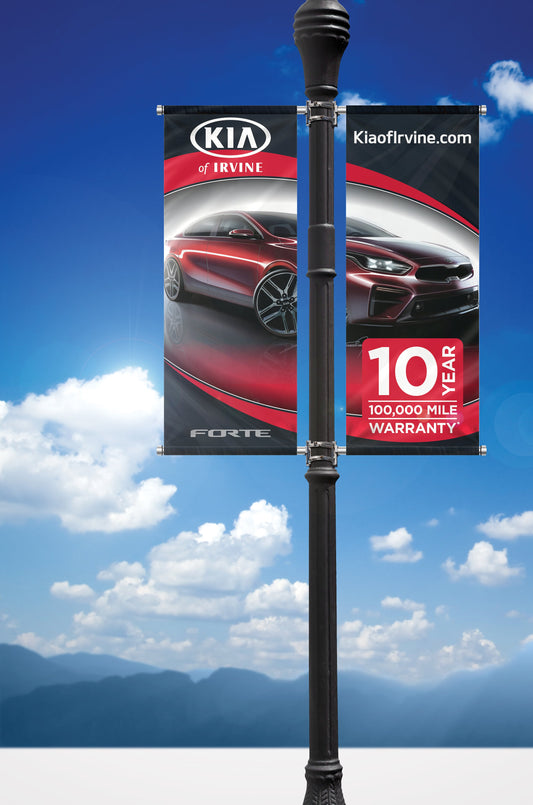 Custom Double Pole Banner Kit (double sided) 3.5' x 7.5'