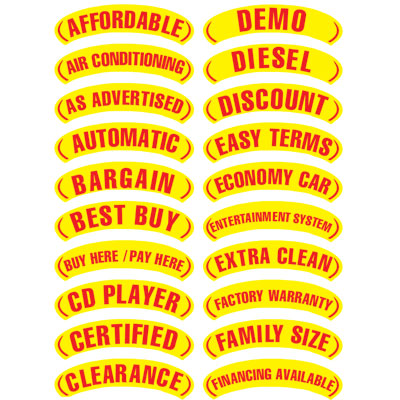 Red & Yellow E-Z Arch Slogan
