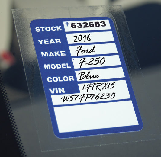 "Clear Back" Window Sticker Tickets (100 Pack)