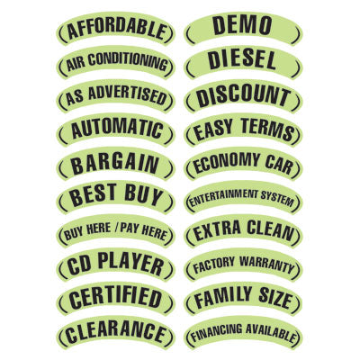 Chartreuse & Black E-Z Arch Slogan