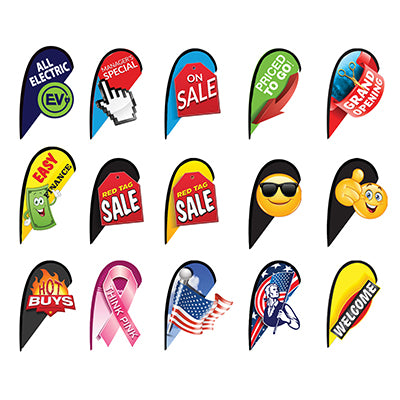 3D Double Sided Teardrop Flag Kit