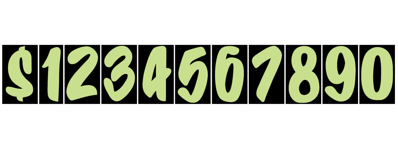 Designer Windshield Numbers (per Dozen)
