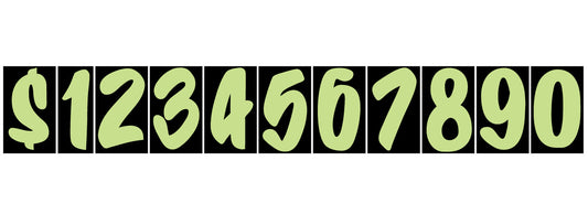 Designer Windshield Numbers (per Dozen)