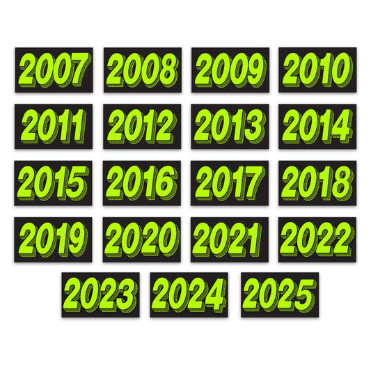 Chartreuse Year Model Windshield Signs