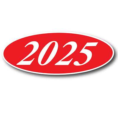 White and Red E-Z Bold Year Model Signs