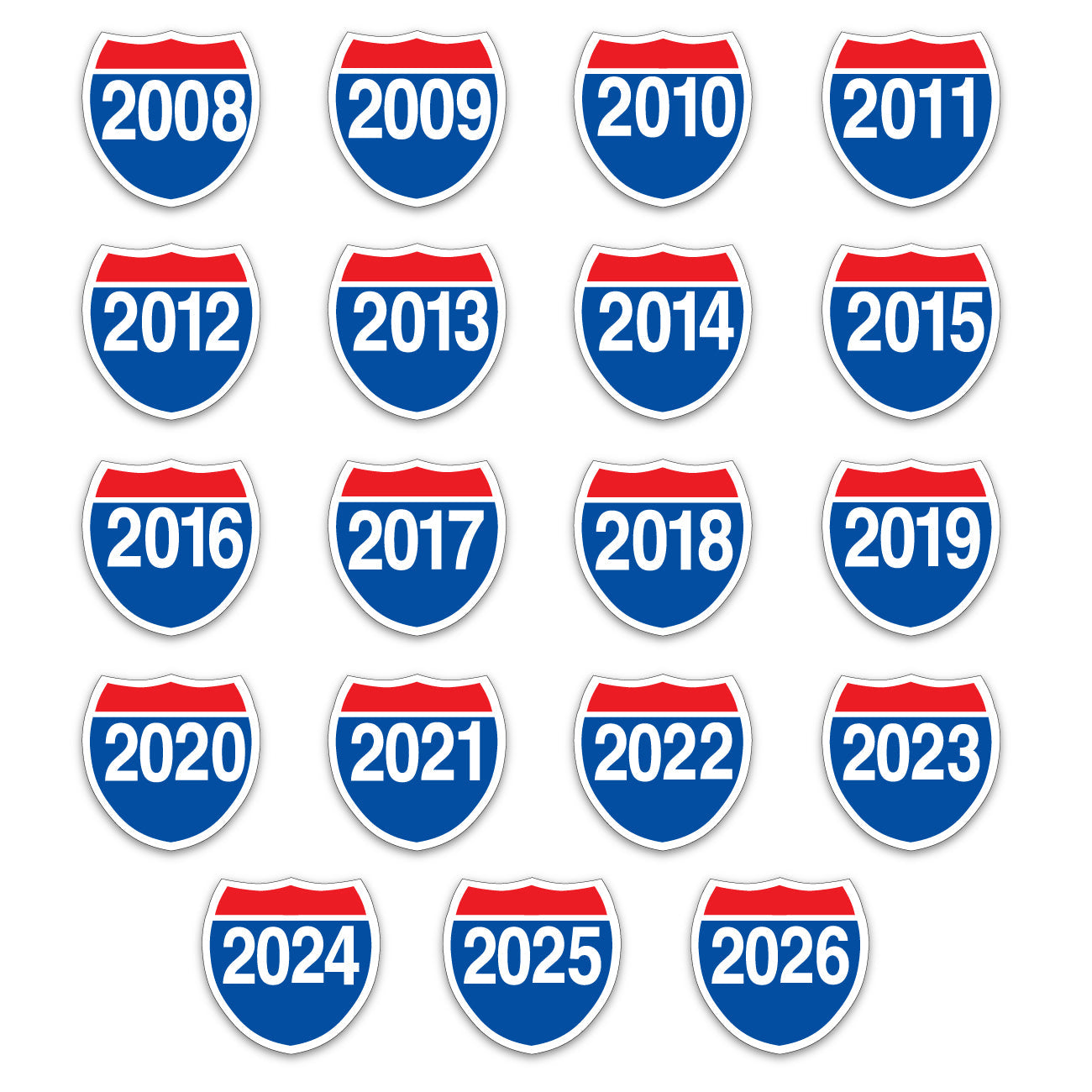 Highway Year Signs