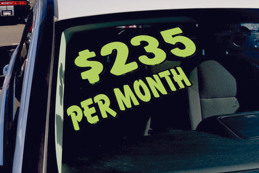 Neon Green Die Cut Numbers