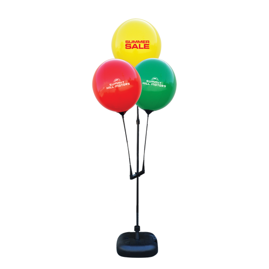 Reusable Balloon Cluster Kit With Ground Spike / Three Balloons
