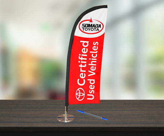 Feather Flag Desk Display (Double Sided)