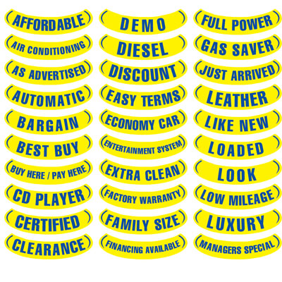 Blue & Yellow E-Z Arch Slogan