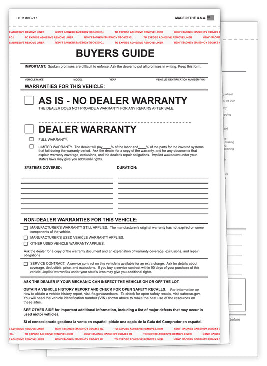 FTC Buyer's Guide w/ Duplicate Already Taped
